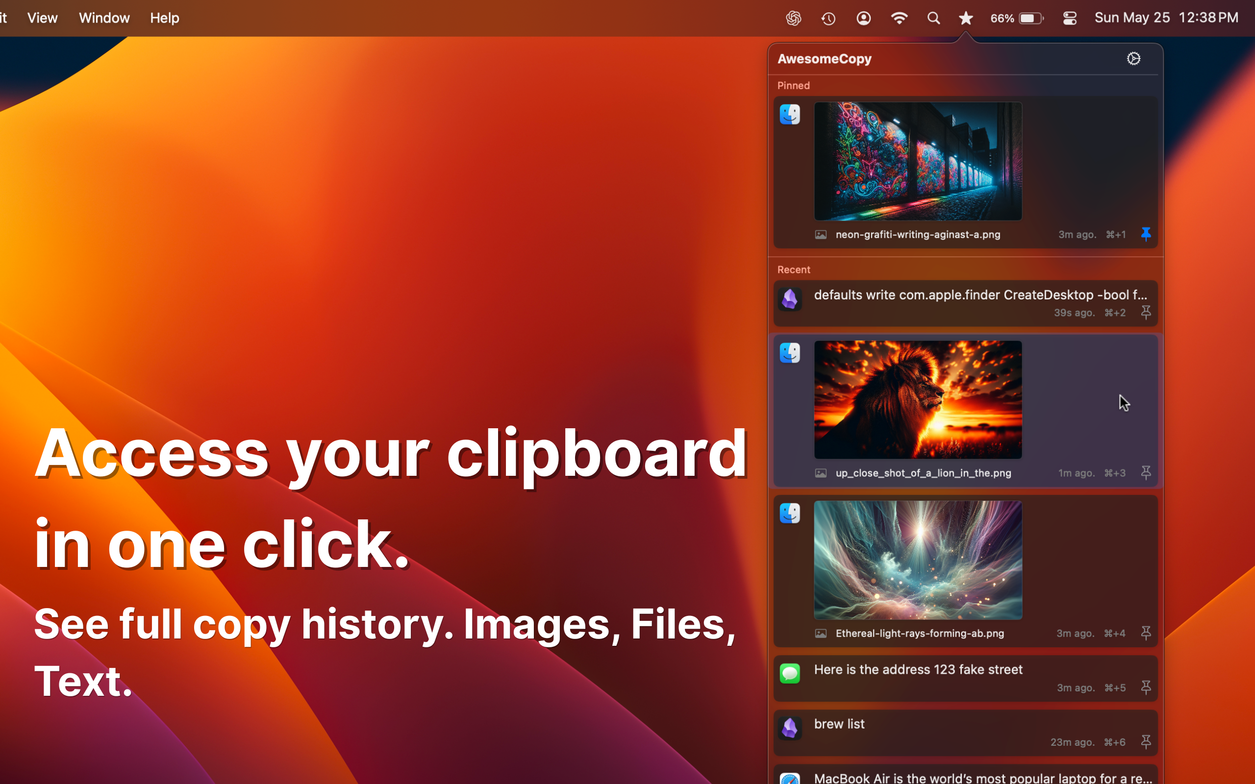 One click - Awesome Copy Screenshot
